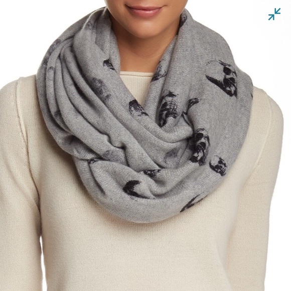 skull cashmere infinity scarf